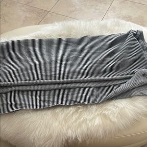 Lululemon Athletica Black Ribbed Maxi Scarf